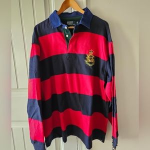 Ralph Lauren Polo-Striped Jersey Long Sleeve Big/Tall 2XLT